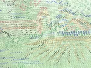 アンティーク　洋館模様織り出し本場大島紬着物